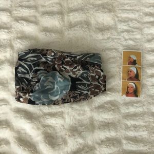 Vintage Abstract Floral Headband/Headdress